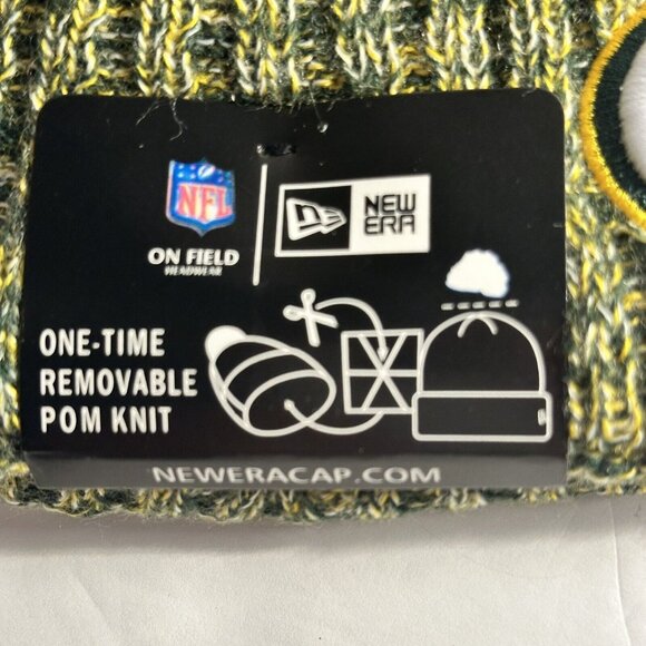 Green Bay Packers New Era Winter Knit Hat Beanie Fleece Lined One Size NWT. - Picture 5 of 6